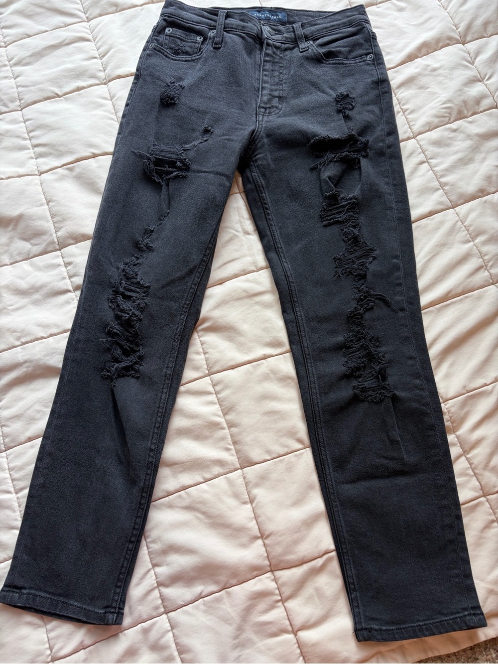 Aeropostale Black Ripped Mom Jeans